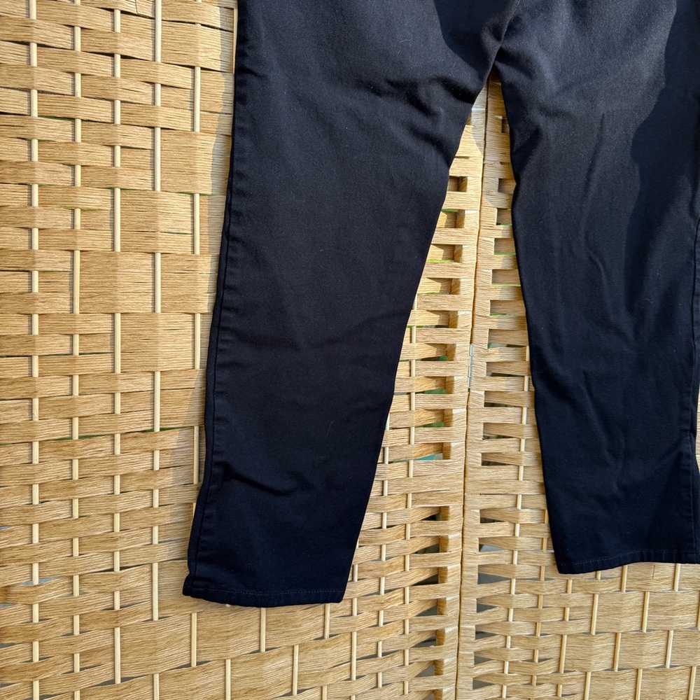 Banana Republic Black Straight Leg Pants Women’s Size 14 Viscose & Cotton Blend - Picture 10 of 14
